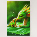 Search for green dragon puzzles Creature
