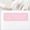 Search for pink heart return address labels Girly