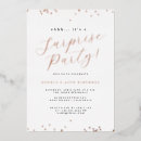 Search for rose gold confetti invitations Surprise party