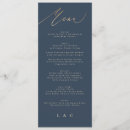 Search for blue and gold wedding menus Bride