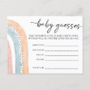 Search for guessing game baby shower invitations Watercolor