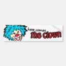 Search for clown bumper stickers Happy