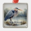 Search for blue heron christmas tree decorations Nature