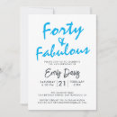 Search for forty and fabulous 40th birthday invitations Modern