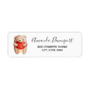 Search for teddy bear return address labels Watercolor