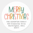 Search for red and yellow return address labels Colourful