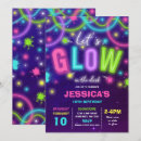 Search for glow in the dark dance invitations Neon dance party