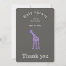 Search for purple giraffe baby shower invitations Trendy