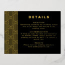 Search for gold foil art deco invitations Black and gold