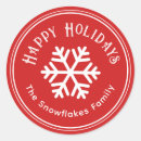 Search for elegant snowflake seals envelope seals Round