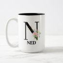 Search for alphabet n mugs Monogrammed