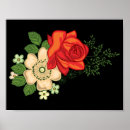 Search for roses on black background posters Red rose
