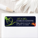 Search for tropical flower return address labels Greenery