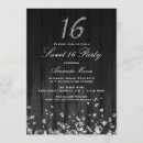 Search for black silver sweet 16 invitations Party