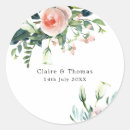Search for white and blush wedding stickers Floral