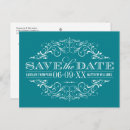 Search for teal blue save the dates Vintage