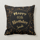 Search for 40th birthday cushions Black and gold