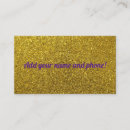 Search for golden business cards Glitter