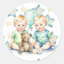 Search for boy twins stickers Watercolor