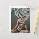 Search for flowers retro postcards Woman