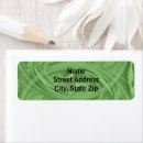 Search for green background return address labels Elegant