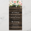 Search for western wedding programs Barn wood