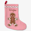 Search for gingerbread christmas stockings Pink