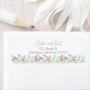 Search for wildflowers return address labels colourful