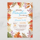 Search for autumn baby boy shower invitations A little pumpkin