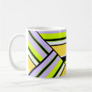Search for yellow and white stripes mugs Black