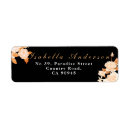 Search for black and rose gold return address labels Classic