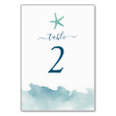 Search for starfish wedding table cards Watercolor