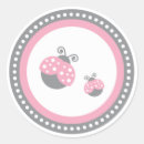 Search for pink ladybug stickers Polka dots
