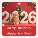 Search for new years cat stickers Xmas