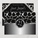 Search for silver retirement invitations Black and silver