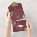 Search for red sunflower wedding invitations Sunflowers