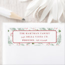 Search for pine and berries return address labels Traditional