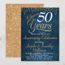 Search for navy blue anniversary invitations Surprise
