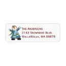 Search for happy snowman return address labels Festive