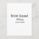 Search for bachelorette party postcards Bride team
