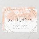 Search for classy sweet 16 invitations Blush pink
