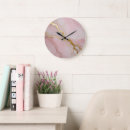 Search for faux marble clocks Pink