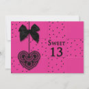 Search for sweet 13 birthday invitations Pink