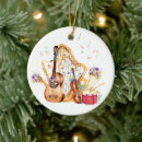 Search for musician christmas tree decorations Harp