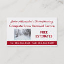 Search for snow removal business cards Snowplowing