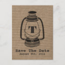 Search for monogram save the date postcards Rustic