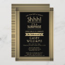 Search for surprise retirement invitations Black and gold