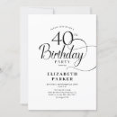Search for 40 year old birthday invitations Script