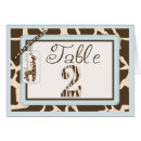 Search for safari table cards Giraffe