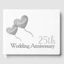 Search for 25th anniversary wedding guest books Modern